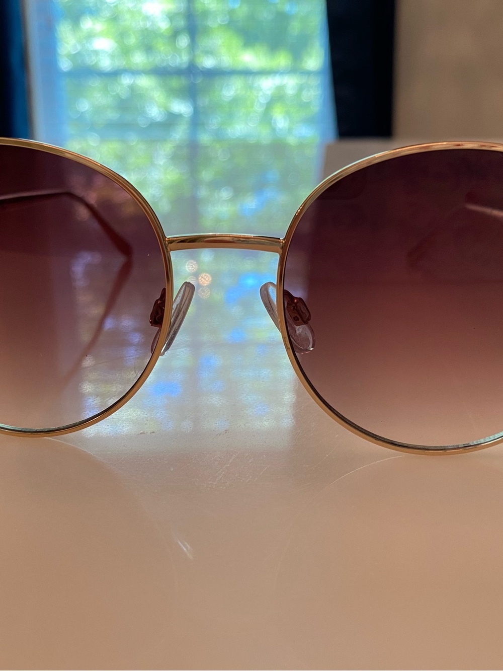 H&M Gold Frame Sunglasses with Brown Gradient Lenses